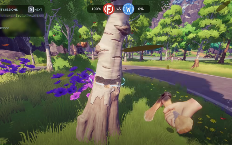 Cut: Cut trees to obtain logs