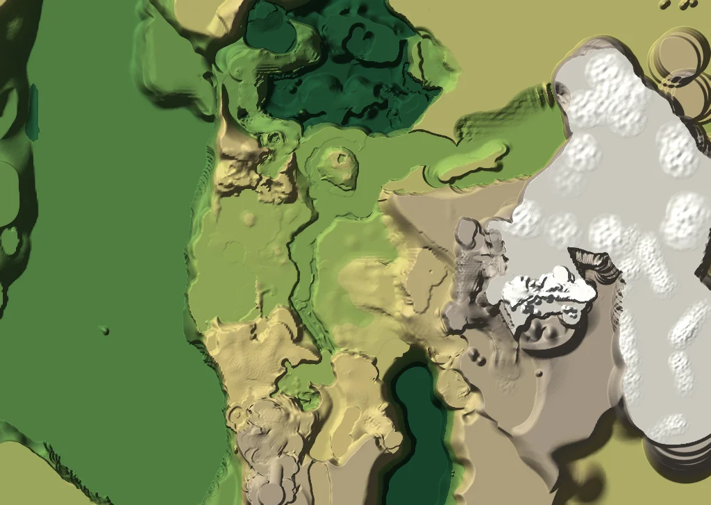 Terrain preview of the interactive world map